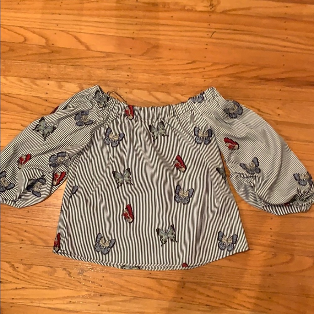 Butterfly off the shoulder top